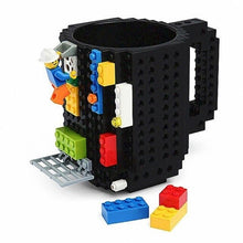 Load image into Gallery viewer, 350ml Creative Coffee Mug Travel Cup Kids Adult Cutlery Lego Mug Drink Mixing Cup Dinnerware Set for Child