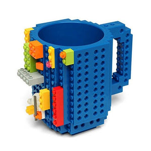 350ml Creative Coffee Mug Travel Cup Kids Adult Cutlery Lego Mug Drink Mixing Cup Dinnerware Set for Child