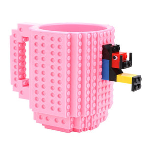 1Pc 12oz Build-On Brick Mug Type Building Blocks Coffee Cup DIY Block Puzzle Mug for LEGO Building Blocks Design Dropshipping
