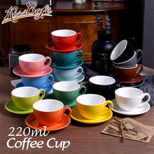 Load image into Gallery viewer, 220ml high-grade ceramic coffee cups Coffee cup set Simple European style Mug Cappuccino flower cups Latte