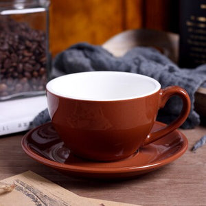 220ml high-grade ceramic coffee cups Coffee cup set Simple European style Mug Cappuccino flower cups Latte