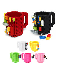 Load image into Gallery viewer, 350ml Creative Coffee Mug Travel Cup Kids Adult Cutlery Lego Mug Drink Mixing Cup Dinnerware Set for Child