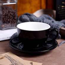 Load image into Gallery viewer, 220ml high-grade ceramic coffee cups Coffee cup set Simple European style Mug Cappuccino flower cups Latte