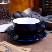 Load image into Gallery viewer, 220ml high-grade ceramic coffee cups Coffee cup set Simple European style Mug Cappuccino flower cups Latte