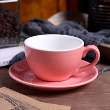 Load image into Gallery viewer, 220ml high-grade ceramic coffee cups Coffee cup set Simple European style Mug Cappuccino flower cups Latte