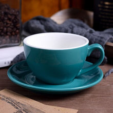 Load image into Gallery viewer, 220ml high-grade ceramic coffee cups Coffee cup set Simple European style Mug Cappuccino flower cups Latte